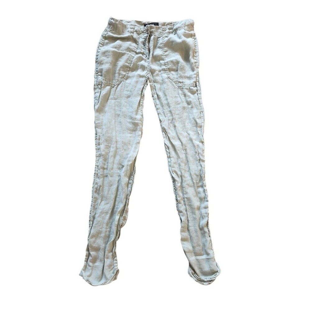 Theory Lightweight pants Green Size 0 Women's Ramie